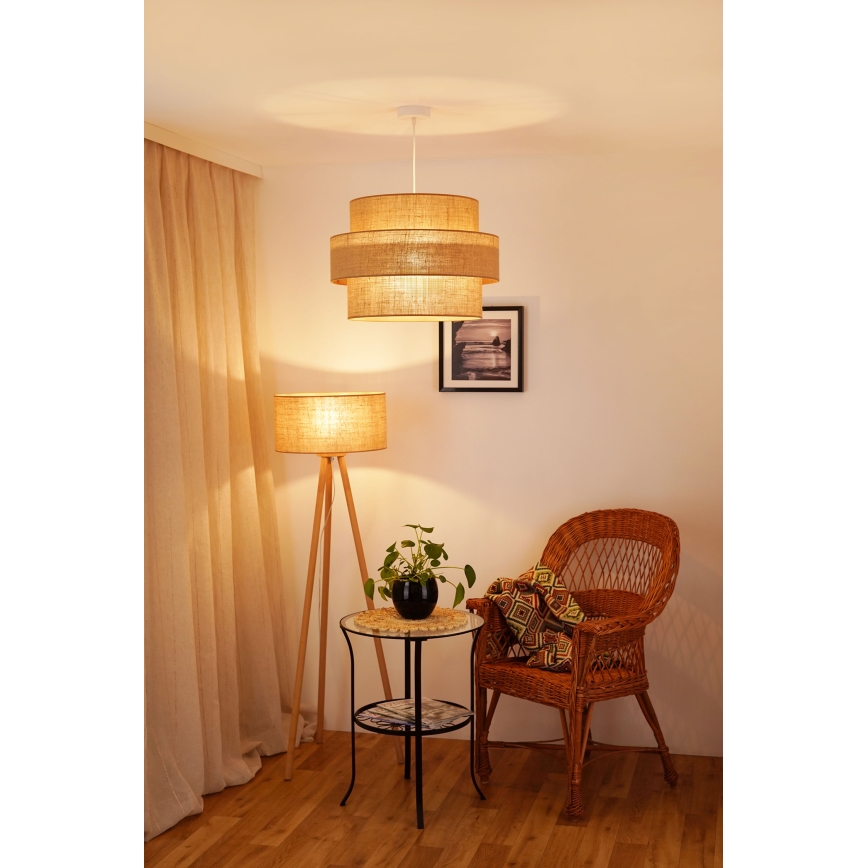 Brilagi - Lestenec na vrvici SPACE YUTE 1xE27/15W/230V pr. 50 cm bež/bela