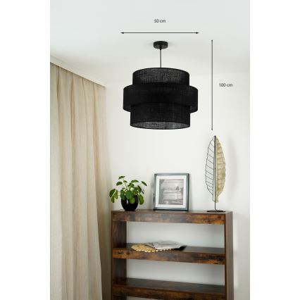 Brilagi - Lestenec na vrvici SPACE YUTE 1xE27/15W/230V pr. 50 cm črna
