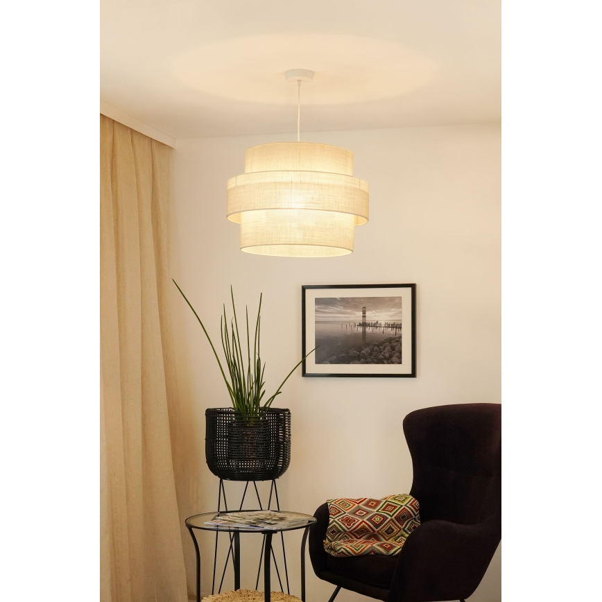 Brilagi - Lestenec na vrvici SPACE YUTE 1xE27/15W/230V pr. 50 cm krem barva/bela