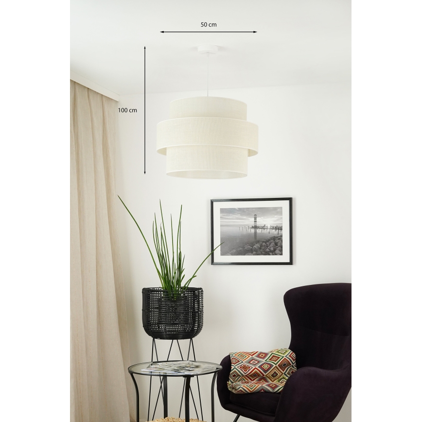 Brilagi - Lestenec na vrvici SPACE YUTE 1xE27/15W/230V pr. 50 cm krem barva/bela