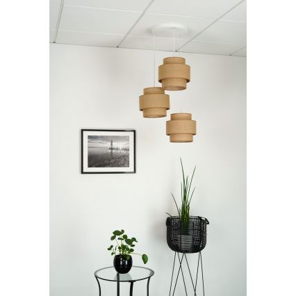 Brilagi - Lestenec na vrvici SPACE YUTE 3xE27/15W/230V bež/bela
