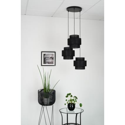 Brilagi - Lestenec na vrvici SPACE YUTE 3xE27/15W/230V črna