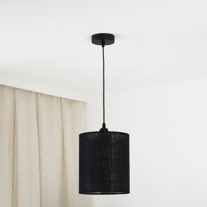 Brilagi - Lestenec na vrvici TUBES 1xE27/15W/230V pr. 20 cm črna