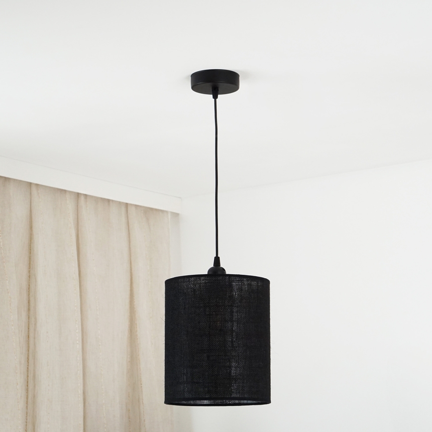 Brilagi - Lestenec na vrvici TUBES 1xE27/15W/230V pr. 20 cm črna