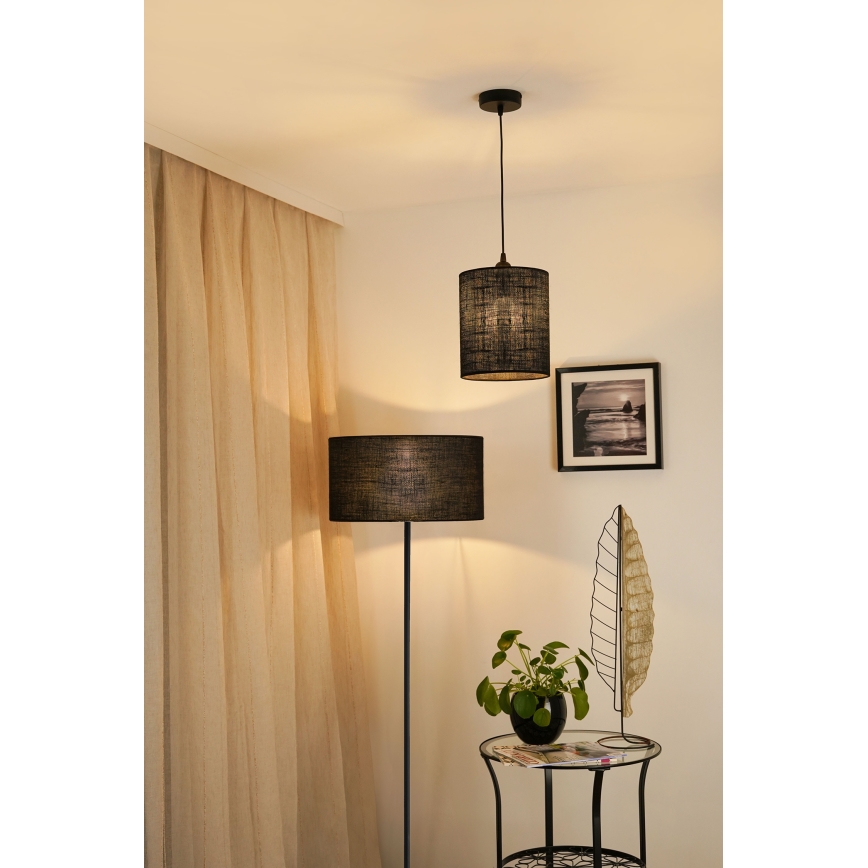 Brilagi - Lestenec na vrvici TUBES 1xE27/15W/230V pr. 20 cm črna