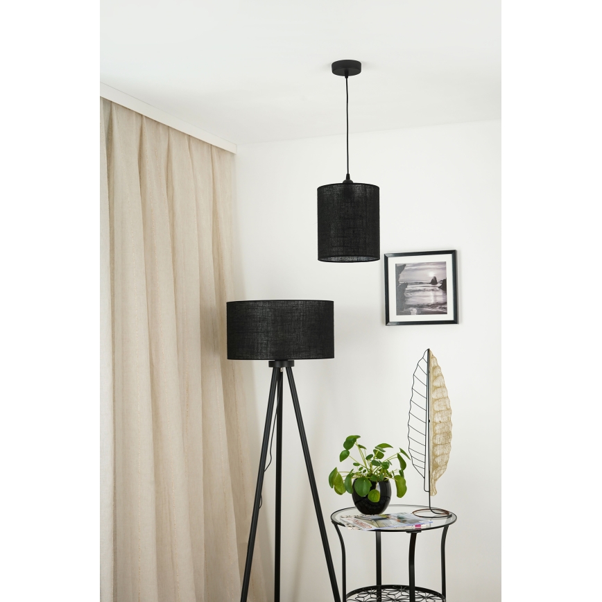 Brilagi - Lestenec na vrvici TUBES 1xE27/15W/230V pr. 20 cm črna