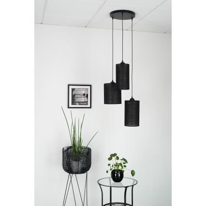 Brilagi - Lestenec na vrvici TUBES 3xE27/15W/230V črna