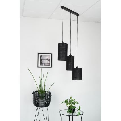 Brilagi - Lestenec na vrvici TUBES 3xE27/15W/230V črna