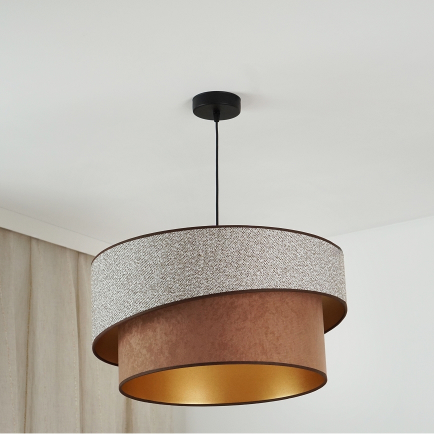 Brilagi - Lestenec na vrvici VEGAS SHINE 1xE27/15W/230V pr. 50 cm siva/rjava