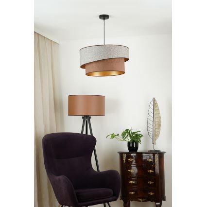 Brilagi - Lestenec na vrvici VEGAS SHINE 1xE27/15W/230V pr. 50 cm siva/rjava