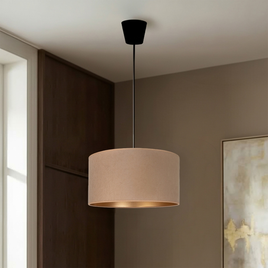 Brilagi - Lestenec na vrvici VELVET 1xE27/60W/230V premer 40 cm bež/zlata