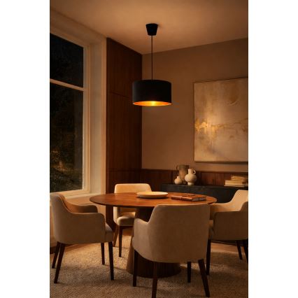 Brilagi - Lestenec na vrvici VELVET 1xE27/60W/230V Ø 40 cm črna/zlata