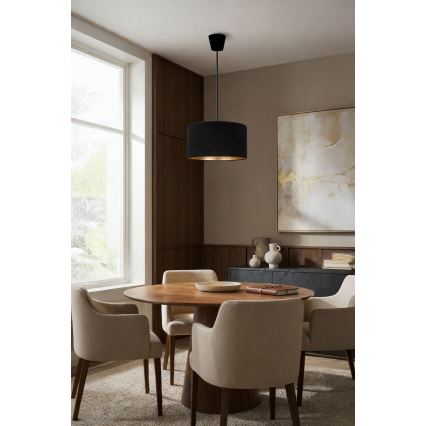 Brilagi - Lestenec na vrvici VELVET 1xE27/60W/230V Ø 40 cm črna/zlata