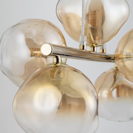 Brilagi - Lestenec na vrvici VULCANO 5xG9/8W/230V zlata/dimno bež