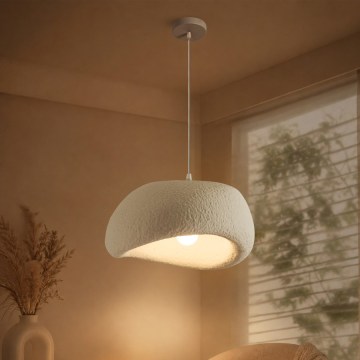 BRILAGI - Lestenec na vrvici WABI SABI 1xE27/60W/230V premer 40 cm bela