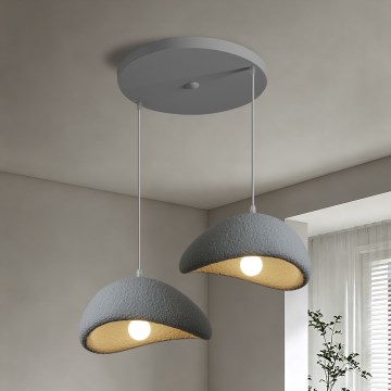 BRILAGI - Lestenec na vrvici WABI SABI 2xE27/60W/230V siva