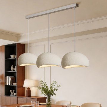 BRILAGI - Lestenec na vrvici WABI SABI 3xE27/60W/230V bela