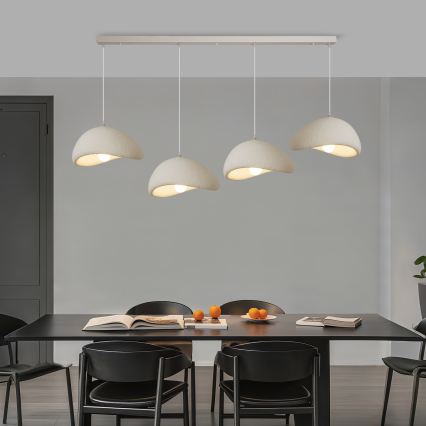 BRILAGI - Lestenec na vrvici WABI SABI 4xE27/60W/230V bela