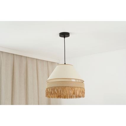 Brilagi - Lestenec na vrvici WINNETOU AVIGNION 1xE27/15W/230V pr. 35 cm rjava/krem barva
