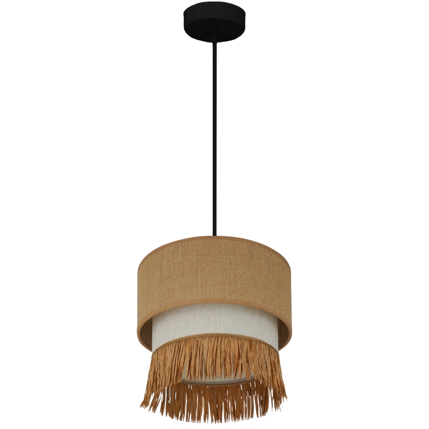 Brilagi - Lestenec na vrvici WINNETOU BOHO 1xE27/15W/230V pr. 25 cm rjava/krem barva