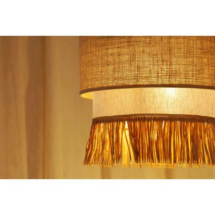 Brilagi - Lestenec na vrvici WINNETOU BOHO 1xE27/15W/230V pr. 25 cm rjava/krem barva