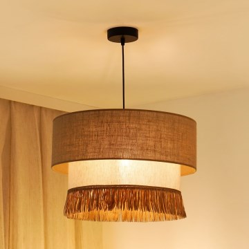 Brilagi - Lestenec na vrvici WINNETOU BOHO 1xE27/15W/230V pr. 45 cm rjava/krem barva