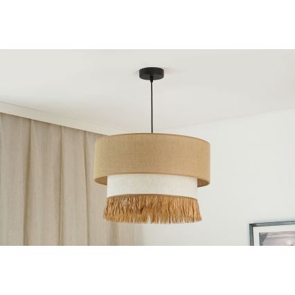 Brilagi - Lestenec na vrvici WINNETOU BOHO 1xE27/15W/230V pr. 45 cm rjava/krem barva