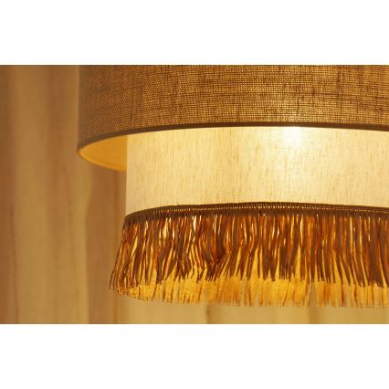 Brilagi - Lestenec na vrvici WINNETOU BOHO 1xE27/15W/230V pr. 45 cm rjava/krem barva