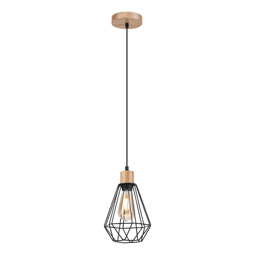 Brilagi - Lestenec na vrvici WOODY BASKET 1xE27/60W/230V hrast