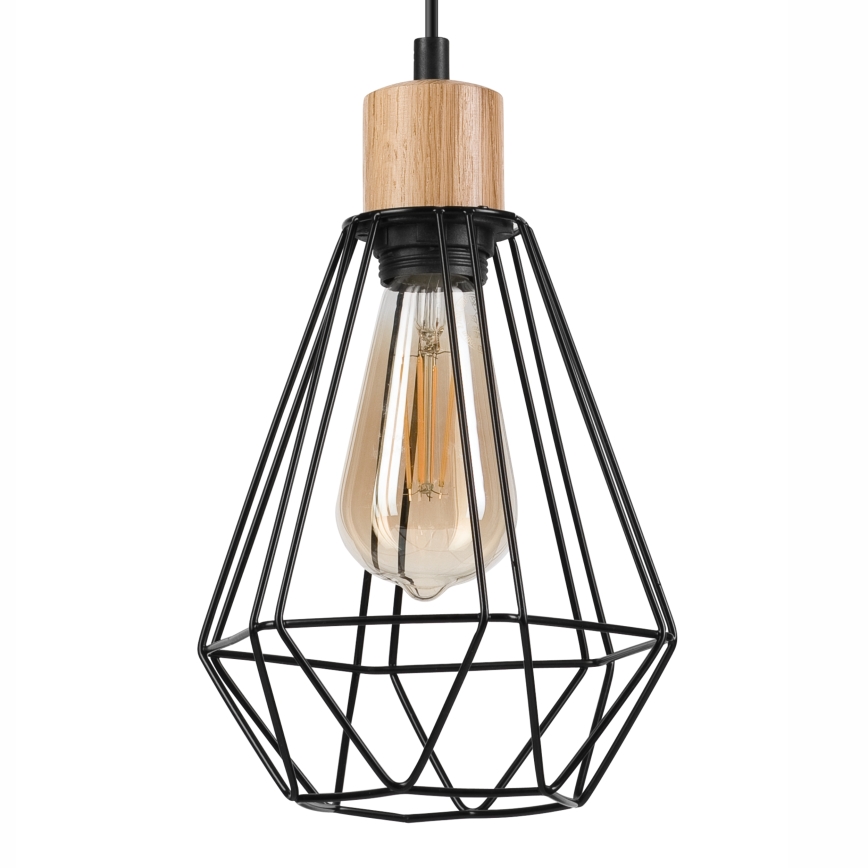Brilagi - Lestenec na vrvici WOODY BASKET 2xE27/60W/230V hrast