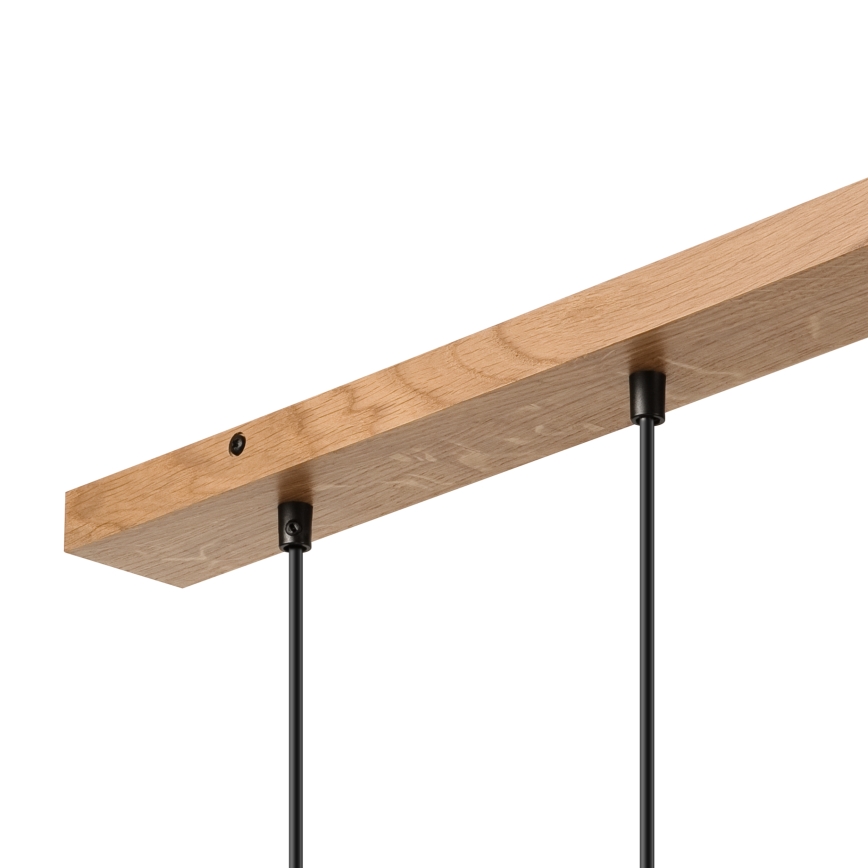 Brilagi - Lestenec na vrvici WOODY BASKET 3xE27/60W/230V hrast