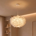 Brilagi - Lestenec na žici FEATHER 3xE27/40W/230V premer 50 cm bela