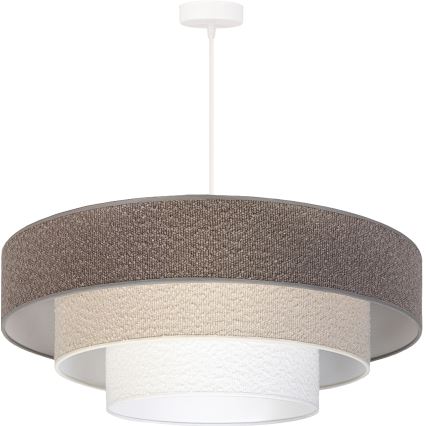 Brilagi - Lestenec na žici LUNETA 3xE27/60W/230V premer 80 cm siva/kremna/bela