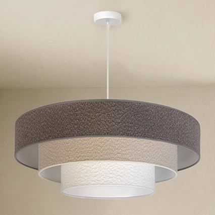 Brilagi - Lestenec na žici LUNETA 3xE27/60W/230V premer 80 cm siva/kremna/bela