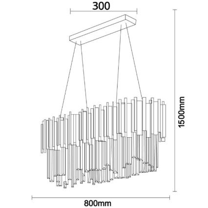 Brilagi - Lestenec na žici PLAZA 10xE14/40W/230V