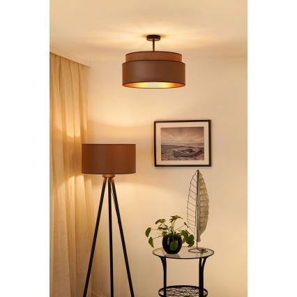 Brilagi - Lestenec OREGON VEGE 1xE27/15W/230V pr. 45 cm rjava