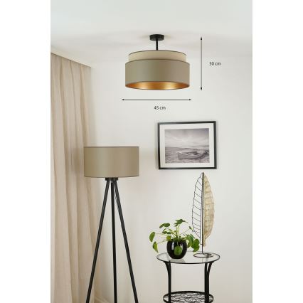 Brilagi - Lestenec OREGON VEGE 1xE27/15W/230V pr. 45 cm siva