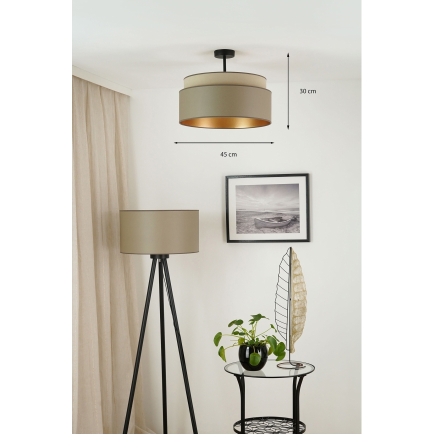 Brilagi - Lestenec OREGON VEGE 1xE27/15W/230V pr. 45 cm siva