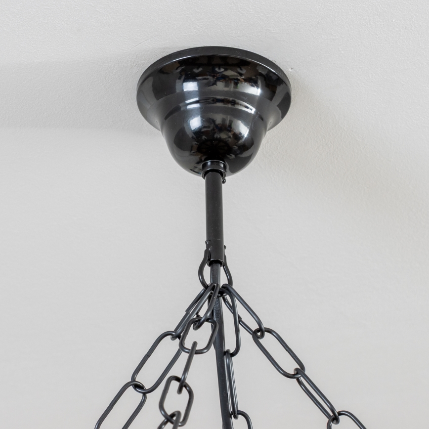 Brilagi - Lestenec ROATA na verigi 8xE14/40W/230V, premer 70 cm, bukev/oreh