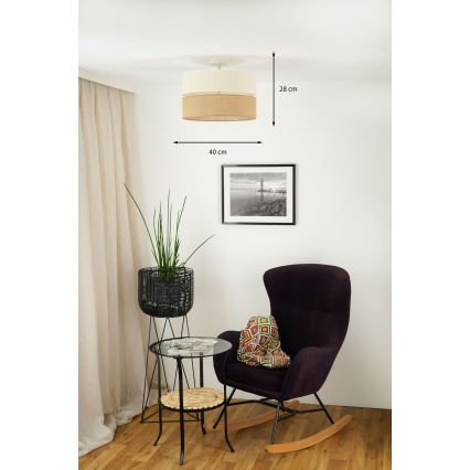 Brilagi - Lestenec ROYAL YUTE 1xE27/15W/230V pr. 40 cm bež/krem barva