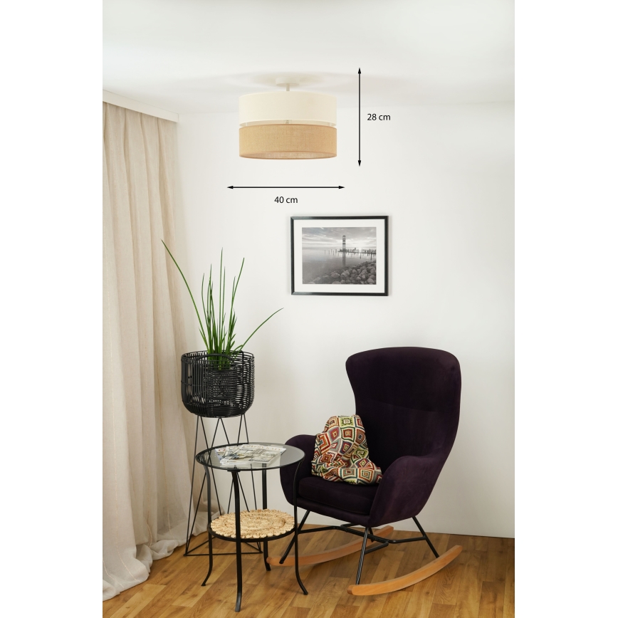 Brilagi - Lestenec ROYAL YUTE 1xE27/15W/230V pr. 40 cm bež/krem barva