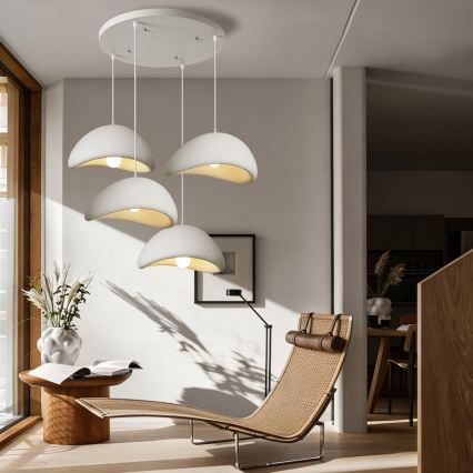 BRILAGI - Lestenec s kablom WABI SABI 4xE27/60W/230V bela