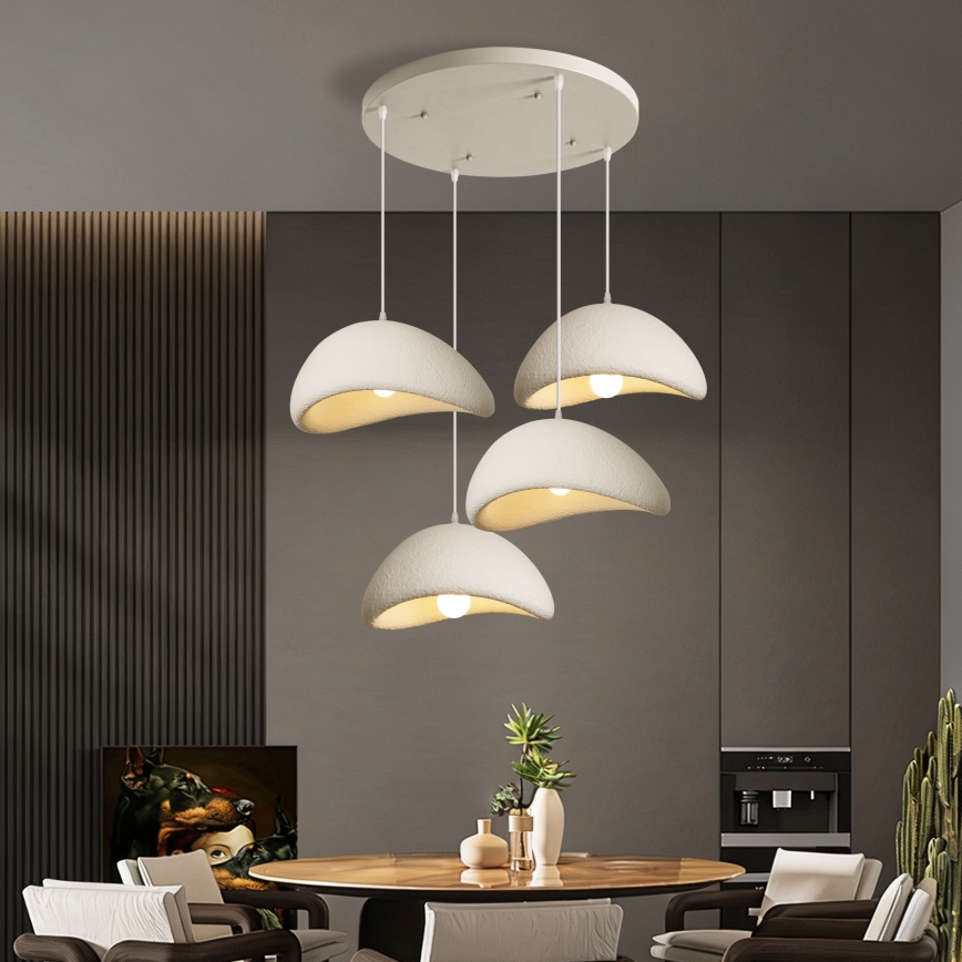 BRILAGI - Lestenec s kablom WABI SABI 4xE27/60W/230V bela