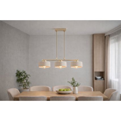 Brilagi - Lestenec s tankim kablom 3xE27/60W/230V bež/zlata