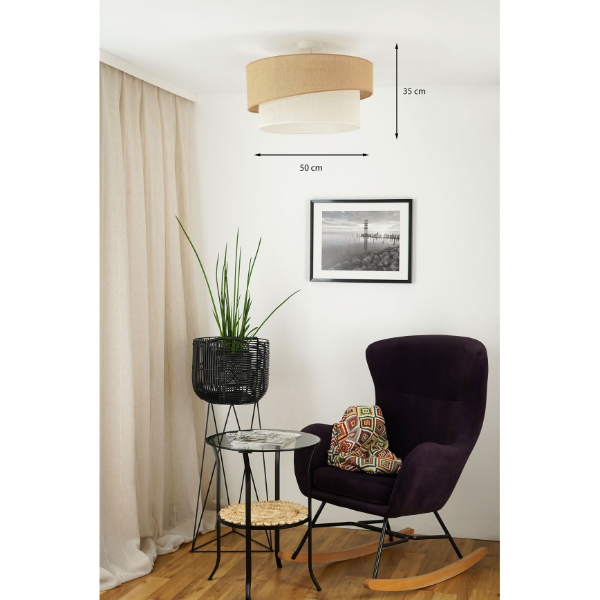 Brilagi - Lestenec SHINE 1xE27/15W/230V pr. 50 cm bež/krem barva