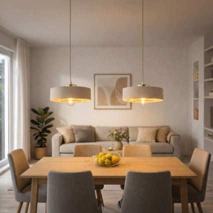 Brilagi - Lestenec z obesnim kablom 1xE27/60W/230V Ø 30 cm bež/zlata