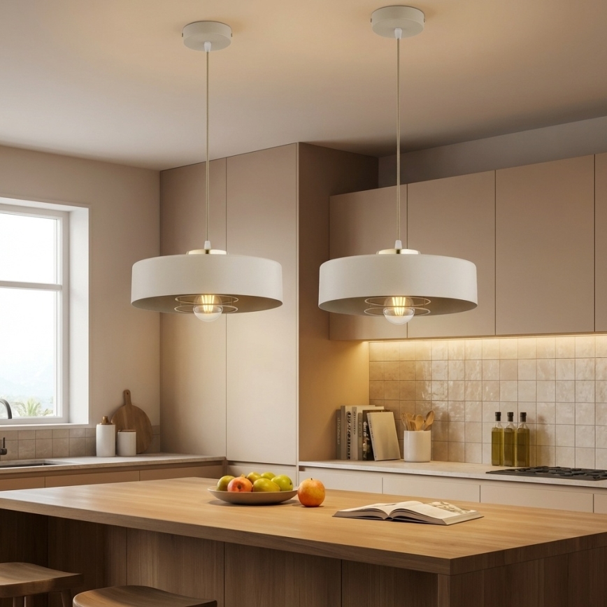 Brilagi - Lestenec z obesnim kablom 1xE27/60W/230V Ø 30 cm bež/zlata