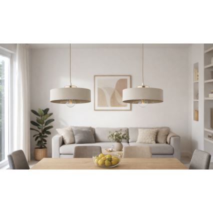 Brilagi - Lestenec z obesnim kablom 1xE27/60W/230V Ø 30 cm bež/zlata