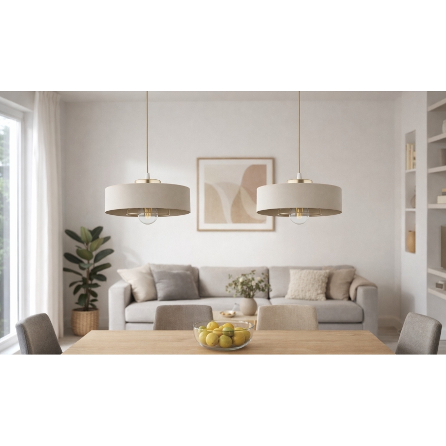Brilagi - Lestenec z obesnim kablom 1xE27/60W/230V Ø 30 cm bež/zlata