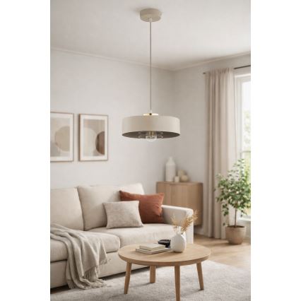 Brilagi - Lestenec z obesnim kablom SPRING 1xE27/60W/230V Ø 30 cm bež/zlata